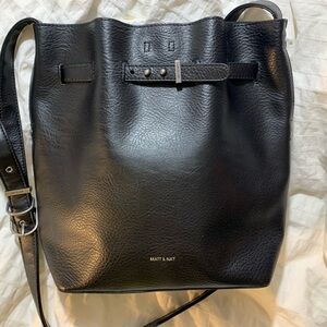 Matt & Nat Black Vegan Crossbody  Tote Bag